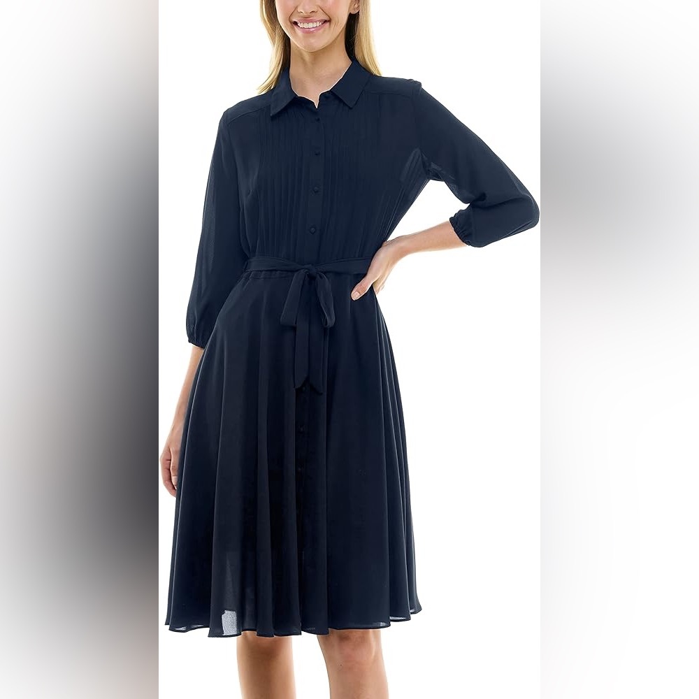 Nanette Lepore navy women’s dress with slip size 2